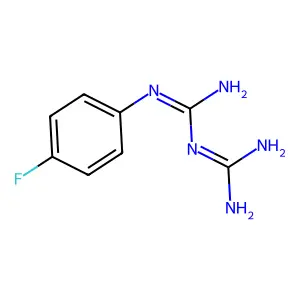 1-(Diaminomethylidene)-2-(4-fluorophenyl)guanidine structure