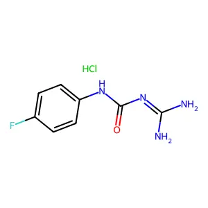 Urea, 1-amidino-3-(p-fluorophenyl)-, monohydrochloride structure