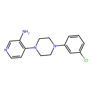 Piperazine, 1-(3-amino-4-pyridyl)-4-(3-chlorophenyl)- structure