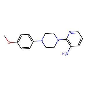 Piperazine, 1-(3-amino-2-pyridyl)-4-(4-methoxyphenyl)- structure