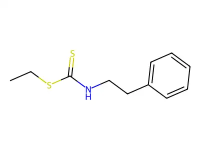Carbamic acid, phenethyldithio-, ethyl ester structure