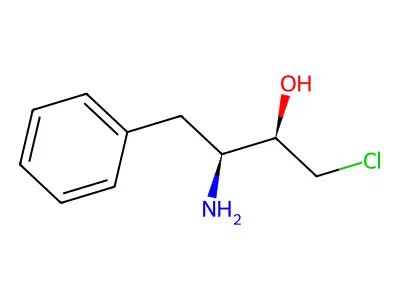 (2R,3S)-3-amino-1-chloro-4-phenylbutan-2-ol structure
