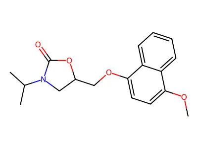 5-[[(4-Methoxy-1-naphthalenyl)oxy]methyl]-3-(1-methylethyl)-2-oxazolidinone structure