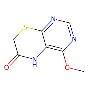 5H-Pyrimido(4,5-b)(1,4)thiazin-6(7H)-one, 4-methoxy- structure