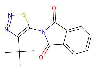 2-[4-(1,1-Dimethylethyl)-1,2,3-thiadiazol-5-yl]-1H-isoindole-1,3(2H)-dione structure