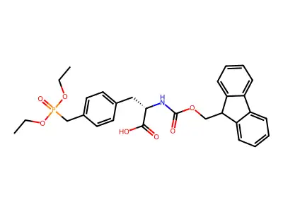 Fmoc-4-diethylphosphomethyl-D-phenylalanine structure