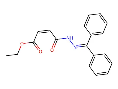 Ethyl 4-(2-benzhydrylidenehydrazinyl)-4-oxobut-2-enoate structure