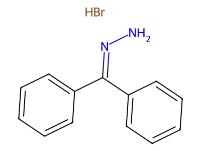 Methanone, diphenyl-, hydrazone, monohydrobromide structure