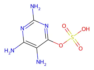 4-Pyrimidinol, 2,5,6-triamino-, hydrogen sulfate (ester) structure