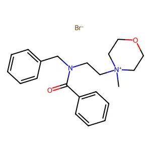 Morpholinium, 4-(2-(N-benzylbenzamido)ethyl)-4-methyl-, bromide structure