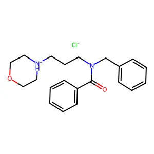 Benzamide, N-benzyl-N-(3-morpholinopropyl)-, hydrochloride structure