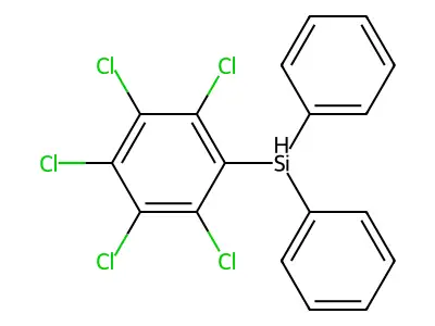Diphenyl(pentachlorophenyl)silane structure