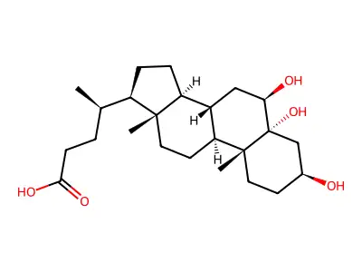 3beta,5alpha,6beta-Trihydroxycholan-24-oic Acid structure