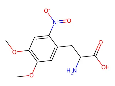 4,5-Dimethoxy-2-nitro-DL-phenylalanine structure