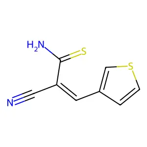 2-Cyano-3-(3-thienyl)-2-propenethioamide structure