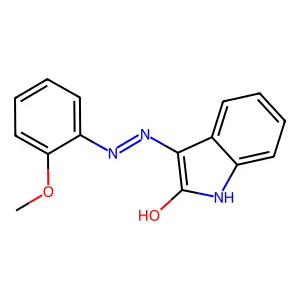 3-[2-(2-Methoxyphenyl)hydrazinyl]indol-2-one structure