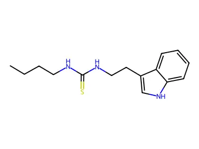N-Butyl-N'-[2-(1H-indol-3-yl)ethyl]thiourea structure