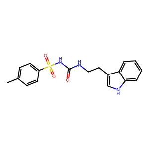 N-{[2-(1H-indol-3-yl)ethyl]carbamoyl}-4-methylbenzenesulfonamide structure