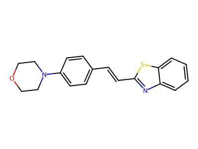 Benzothiazole, 2-[2-[4-(4-morpholinyl)phenyl]ethenyl]- structure