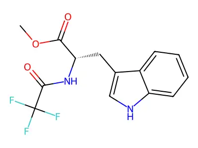 methyl 3-(1H-indol-3-yl)-2-(trifluoroacetamido)propanoate structure