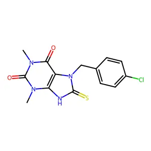 7-(4-Chloro-benzyl)-8-mercapto-1,3-dimethyl-3,7-dihydro-purine-2,6-dione structure