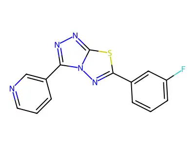 6-(3-Fluorophenyl)-3-pyridin-3-yl-[1,2,4]triazolo[3,4-b][1,3,4]thiadiazole structure