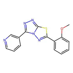 6-(2-Methoxyphenyl)-3-pyridin-3-yl-[1,2,4]triazolo[3,4-b][1,3,4]thiadiazole structure