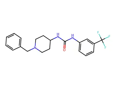 1-(1-Benzylpiperidin-4-yl)-3-[3-(trifluoromethyl)phenyl]urea structure