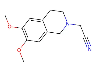 (6,7-dimethoxy-3,4-dihydroisoquinolin-2(1H)-yl)acetonitrile structure