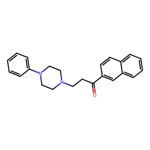 1-(2-Naphthyl)-3-(4-phenyl-1-piperazinyl)-1-propanone structure