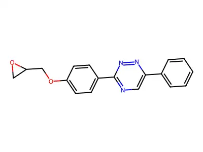 1,2,4-Triazine, 3-(4-(oxiranylmethoxy)phenyl)-6-phenyl- structure