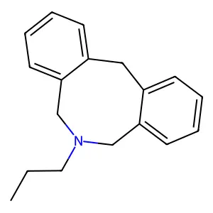 5,6,7,12-Tetrahydro-6-propyldibenz[c,f]azocine structure