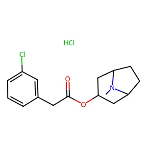Tropine (m-chlorophenyl)acetate hydrochloride structure