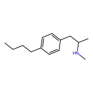 Phenethylamine, p-butyl-N,alpha-dimethyl- structure