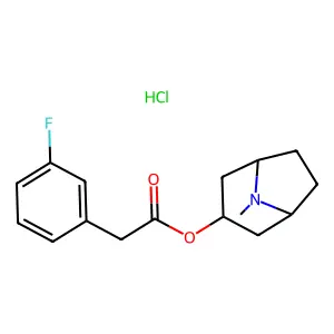 3-托品醇 (对氟苯基)乙酸酯(酯)盐酸盐 structure