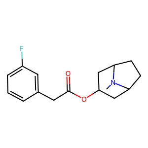 3-氟苯乙酸 8-甲基-8-氮杂双环(3.2.1)辛-3-基酯 structure