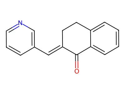 1(2H)-Naphthalenone, 3,4-dihydro-2-(3-pyridylmethylene)- structure