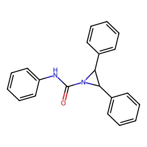 N,2,3-Triphenylaziridine-1-carboximidic acid structure
