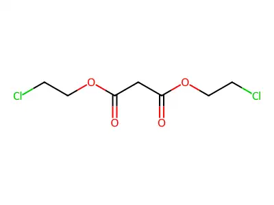 Malonic acid bis-(2-chloro-ethyl) ester structure