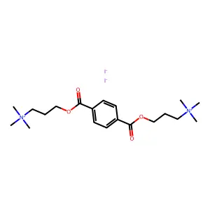 Ammonium, (3-hydroxypropyl)trimethyl-, iodide, terephthalate (2:1) structure