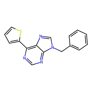 9H-Purine, 9-(phenylmethyl)-6-(2-thienyl)- structure