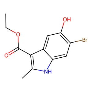 ethyl 6-bromo-5-hydroxy-2-methyl-1H-indole-3-carboxylate structure