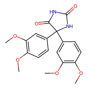2,4-Imidazolidinedione, 5,5-bis(3,4-dimethoxyphenyl)- structure