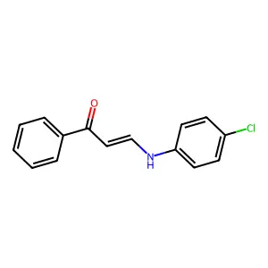 (E)-3-(4-chloroanilino)-1-phenylprop-2-en-1-one structure