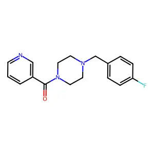 [4-(4-Fluorobenzyl)piperazin-1-yl](pyridin-3-yl)methanone structure
