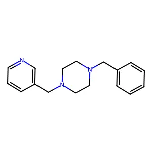 1-Benzyl-4-(pyridin-3-ylmethyl)piperazine structure