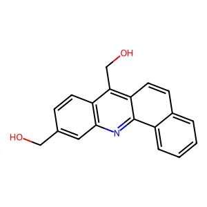 7,10-Bis(hydroxymethyl)benz(c)acridine structure