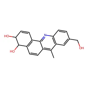 trans-3,4-Dihydro-9-(hydroxymethyl)-7-methyl-benz(c)acridine-3,4-diol structure