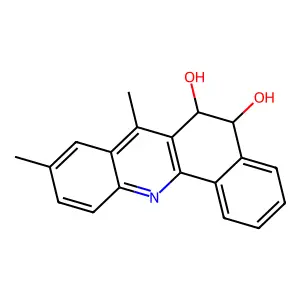 trans-5,6-Dihydro-5,6-dihydroxy-7,9-dimethylbenz(c)acridine structure