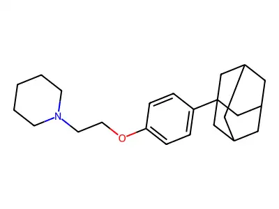 1-{2-[4-(1-Adamantyl)phenoxy]ethyl}piperidine structure